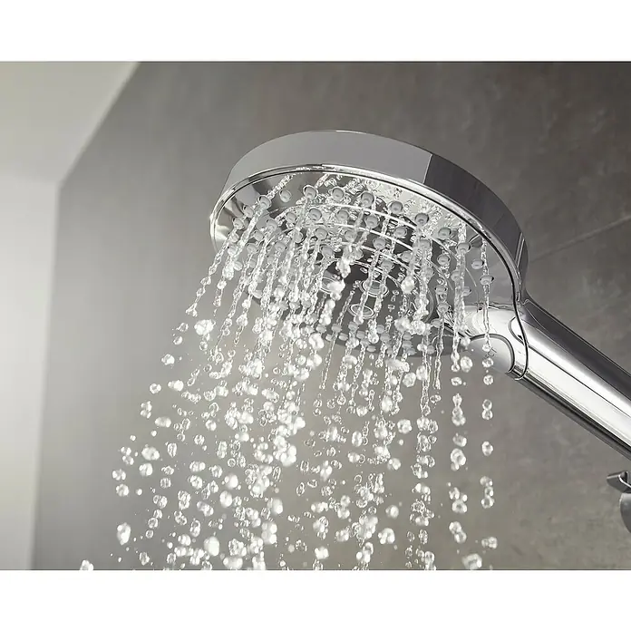 Hansgrohe Handbrause Raindance Select S120 - Durchmesser: 12,5 cm, Anzahl Funktionen: 3 Stk., Select-Taste, Chrom - Anwendungsbeispiel