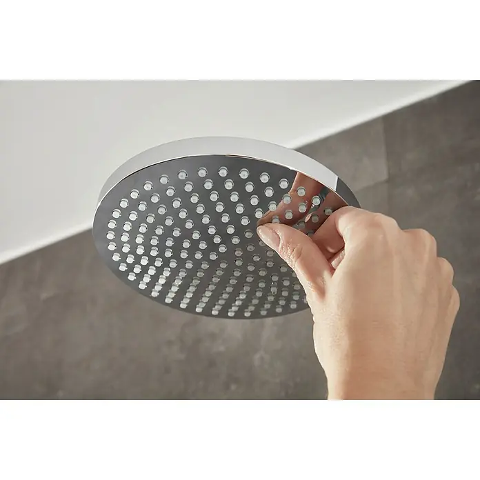 Hansgrohe Duschsystem Croma Showerpipe 160 - Mit Thermostatarmatur, Lochabstand: 93,2 cm, Anzahl Strahlarten: 4 Stk., Chrom, Höhe: 110,1 cm - Anwendungsbeispiel