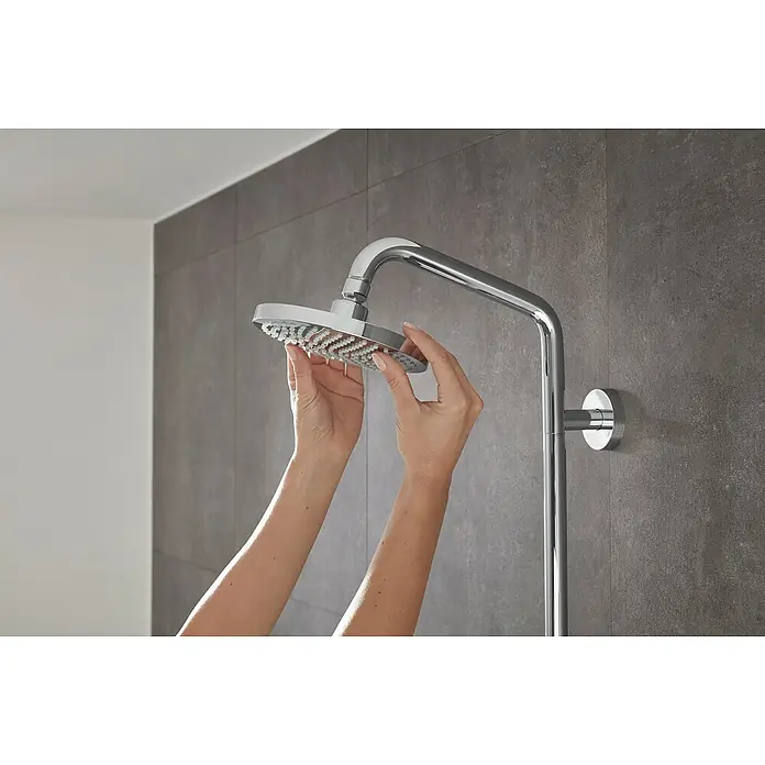 Hansgrohe Duschsystem Croma Showerpipe 160 - Mit Thermostatarmatur, Lochabstand: 93,2 cm, Anzahl Strahlarten: 4 Stk., Chrom, Höhe: 110,1 cm - Anwendungsbeispiel
