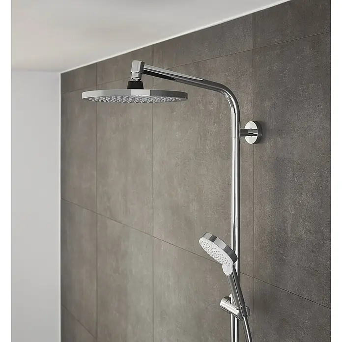 Hansgrohe Crometta Sustav tuš garniture Crometta S 240 Vario - Razmak provrta: 103,4 cm, Broj vrsta mlaza: 2 Kom., Krom - Detaljan prikaz