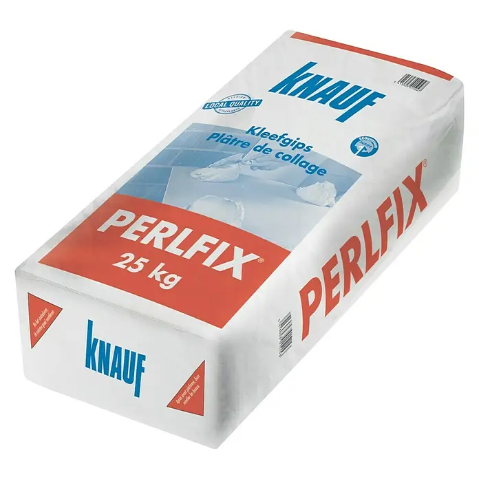 Knauf Kleefgips Perlfix 25 kg - 25 kg - Diagonaal zicht