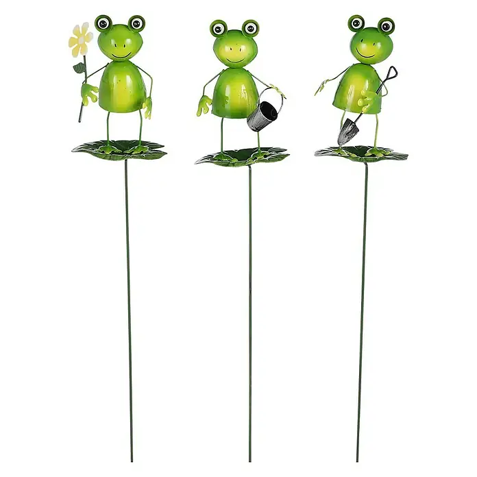 Figura decorativa Ranita - Verde, Altura: 47 cm - Vista frontal