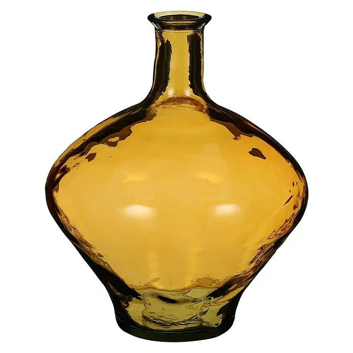 Jarrón de vidrio redondo Kyra - Ø x Al: 37 x 46 cm, Naranja - Vista frontal