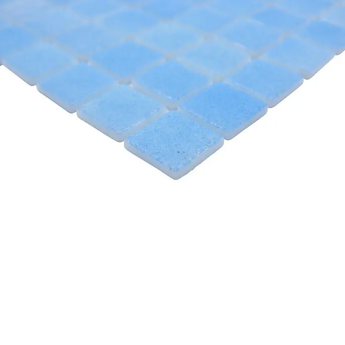 Mosaikfliese Eco Niebla VP501PAT - 31,6 x 31,6 cm, Türkis, Matt - Detailaufnahme