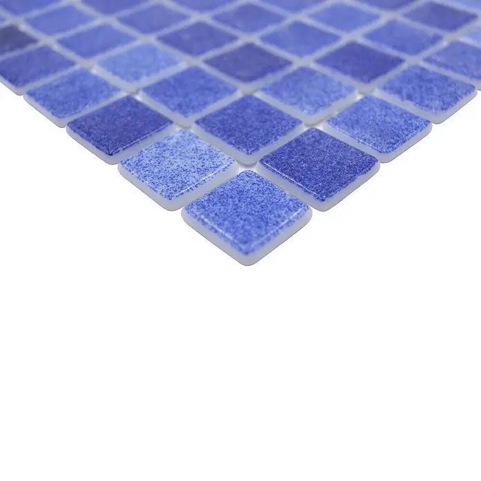 Mosaikfliese Eco Niebla VP508PAT - 31,6 x 31,6 cm, Navy-Blau, Matt - Detailaufnahme