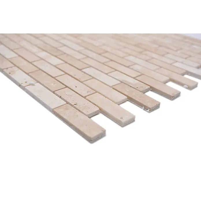 Selbstklebemosaik SAM 4NM92 - 30 x 30,5 cm, Travertin, Mix Beige - Detailaufnahme