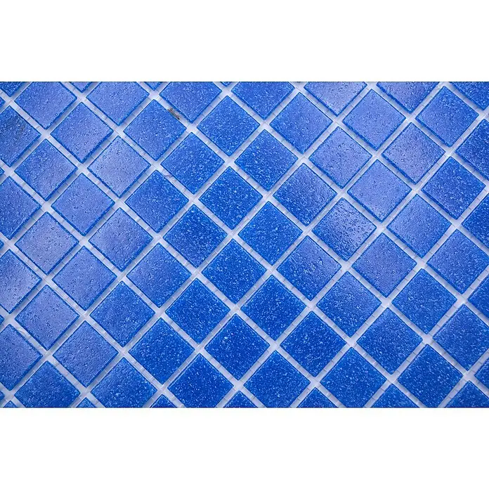 Mosaikfliese Quadrat Crystal Uni GM A 38P - 32,7 x 30,5 cm, Dunkelblau, Glänzend - Detailaufnahme