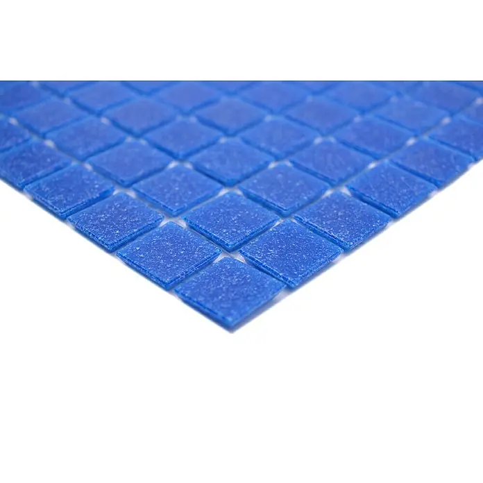 Mosaikfliese Quadrat Crystal Uni GM A 38P - 32,7 x 30,5 cm, Dunkelblau, Glänzend - Detailaufnahme