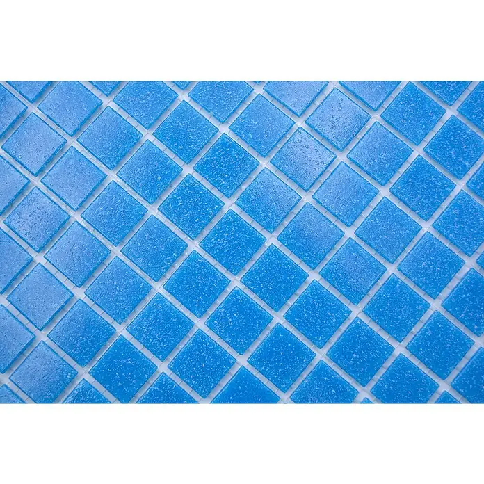 Mosaikfliese Quadrat Crystal Uni GM A 31P - 32,7 x 30,5 cm, Blau, Glänzend - Detailaufnahme