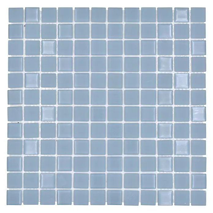 Selbstklebemosaik Quadrat Crystal Mix SAM 4CM18 - 30 x 30 cm, Glas, Weiß - Draufsicht
