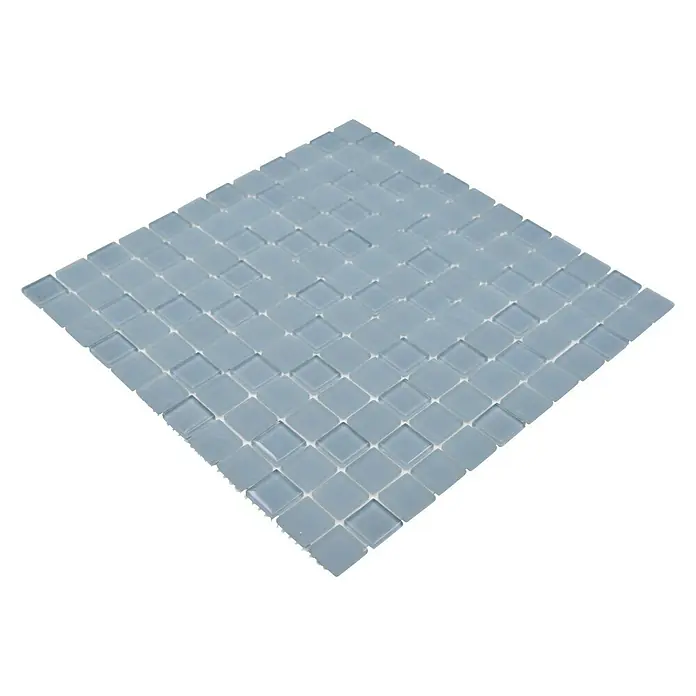 Selbstklebemosaik Quadrat Crystal Mix SAM 4CM18 - 30 x 30 cm, Glas, Weiß - Diagonale Ansicht