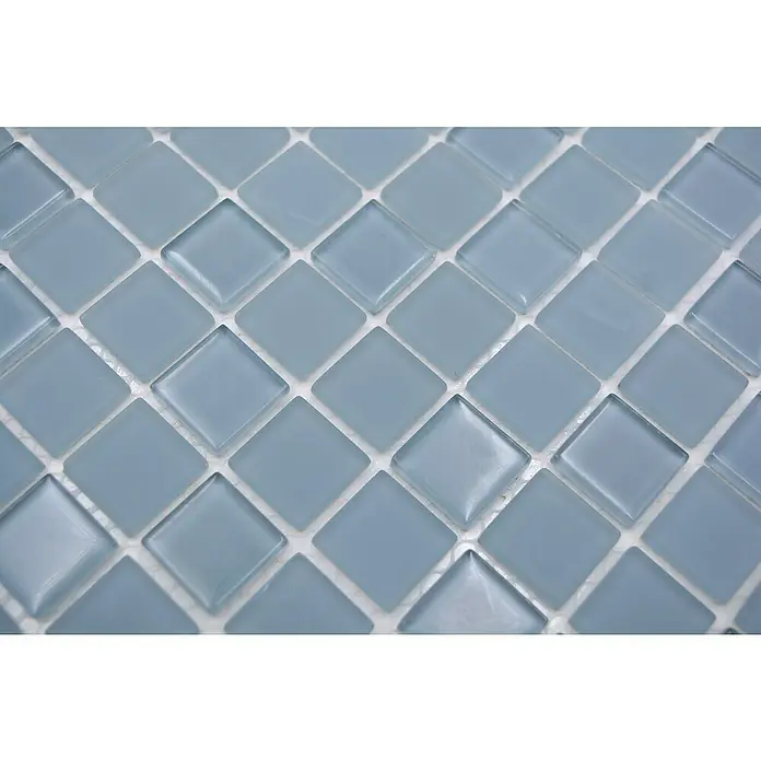 Selbstklebemosaik Quadrat Crystal Mix SAM 4CM18 - 30 x 30 cm, Glas, Weiß - Detailaufnahme