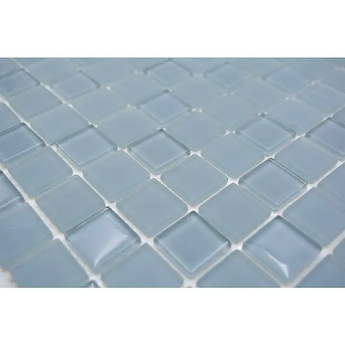 Zelfklevend mozaïek Vierkant Crystal Mix SAM 4CM18 - 30 x 30 cm, Glas, Wit - Close-up