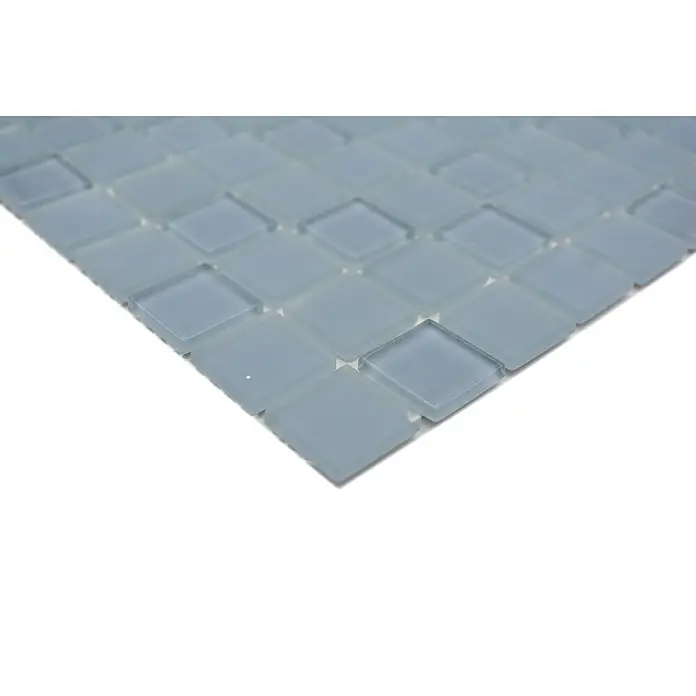 Selbstklebemosaik Quadrat Crystal Mix SAM 4CM18 - 30 x 30 cm, Glas, Weiß - Detailaufnahme
