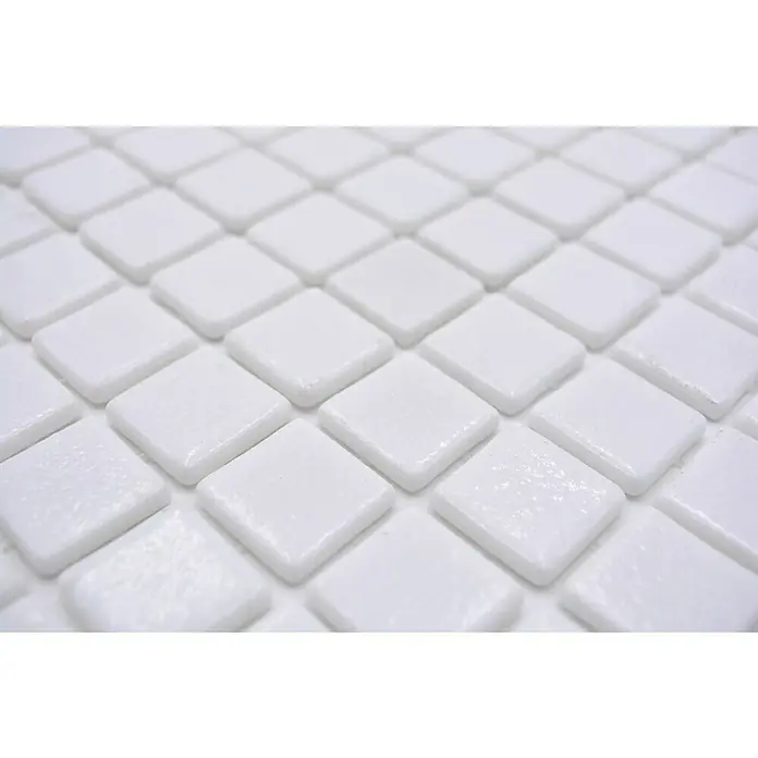 Mosaikfliese Eco Blanco VP100PAT - 31,6 x 31,6 cm, Weiß, Matt - Detailaufnahme