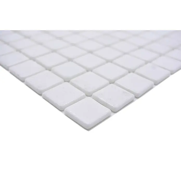 Mosaikfliese Eco Blanco VP100PAT - 31,6 x 31,6 cm, Weiß, Matt - Detailaufnahme