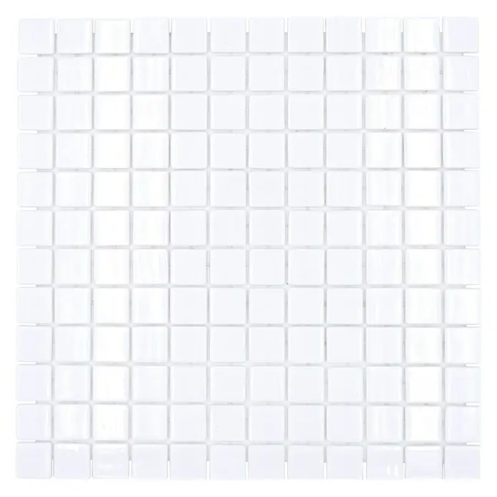 Mosaikfliese Eco Blanco VP100PUR - 31,6 x 31,6 cm, Weiß, Glänzend - Draufsicht