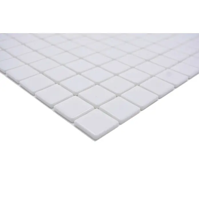Mosaikfliese Eco Blanco VP100PUR - 31,6 x 31,6 cm, Weiß, Glänzend - Detailaufnahme