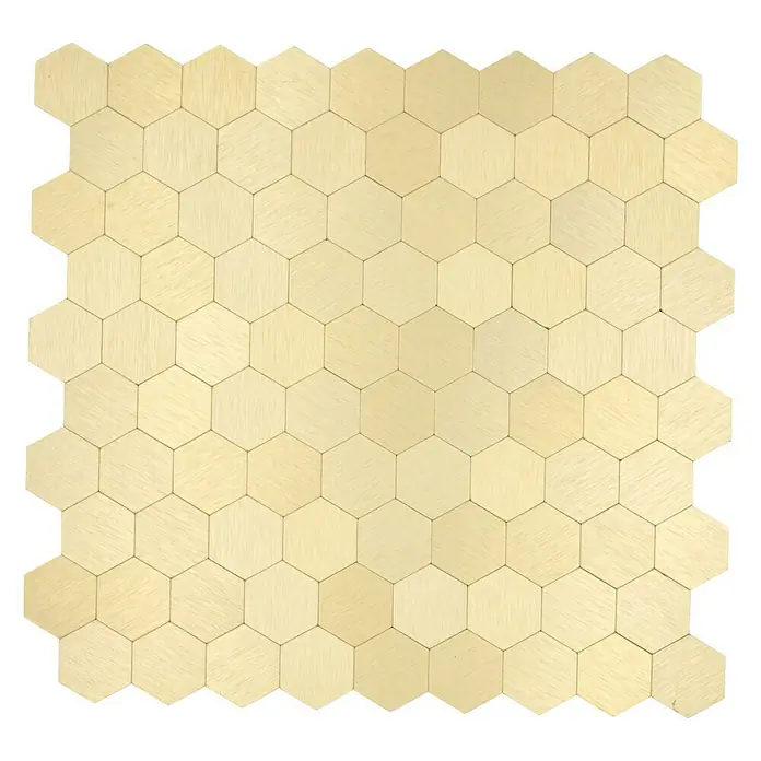 Selbstklebemosaik SAM 4GOHX - 28 x 29 cm, Aluminium, Gold - Draufsicht