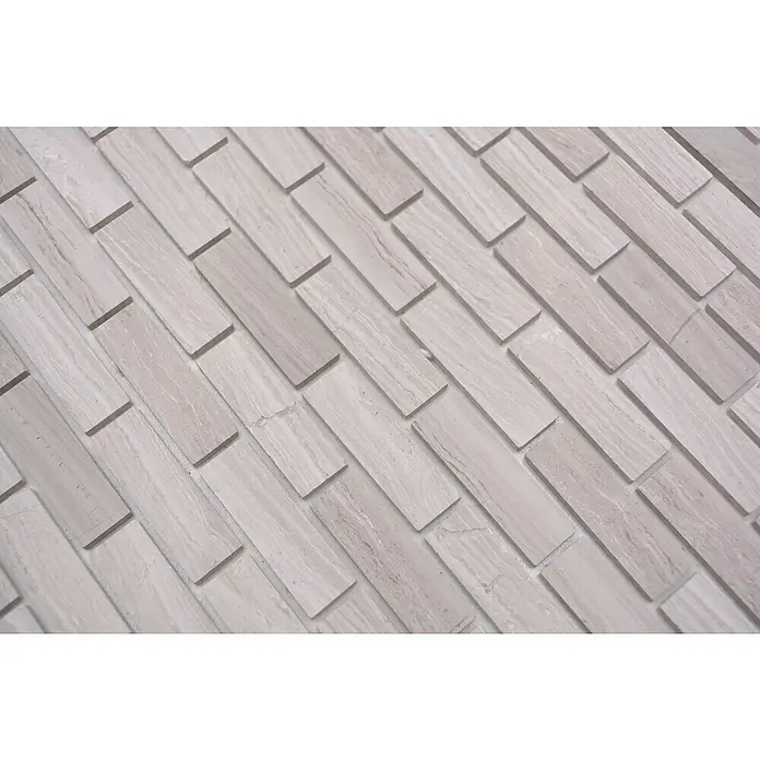 Zelfklevend mozaïek SAM 4NM72 - 30 x 30,5 cm, Marmer, Grijs/Wit - Close-up