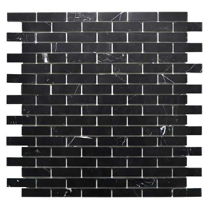 Selbstklebemosaik SAM 4NM82 - 30 x 30,5 cm, Marmor, Schwarz - Draufsicht