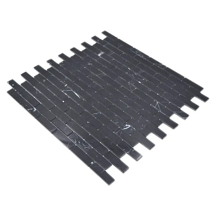 Selbstklebemosaik SAM 4NM82 - 30 x 30,5 cm, Marmor, Schwarz - Diagonale Ansicht