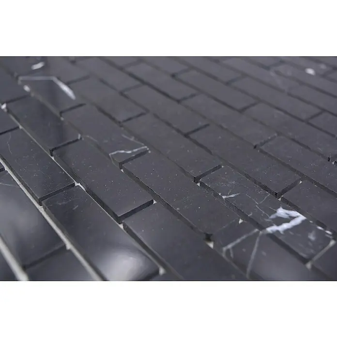 Zelfklevend mozaïek tegel SAM 4NM82 - 30 x 30,5 cm, Marmer, Zwart - Close-up