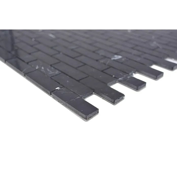 Selbstklebemosaik SAM 4NM82 - 30 x 30,5 cm, Marmor, Schwarz - Detailaufnahme