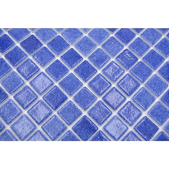 Mosaikfliese Eco Niebla VP508PUR - 31,6 x 31,6 cm, Navy-Blau, Glänzend - Detailaufnahme