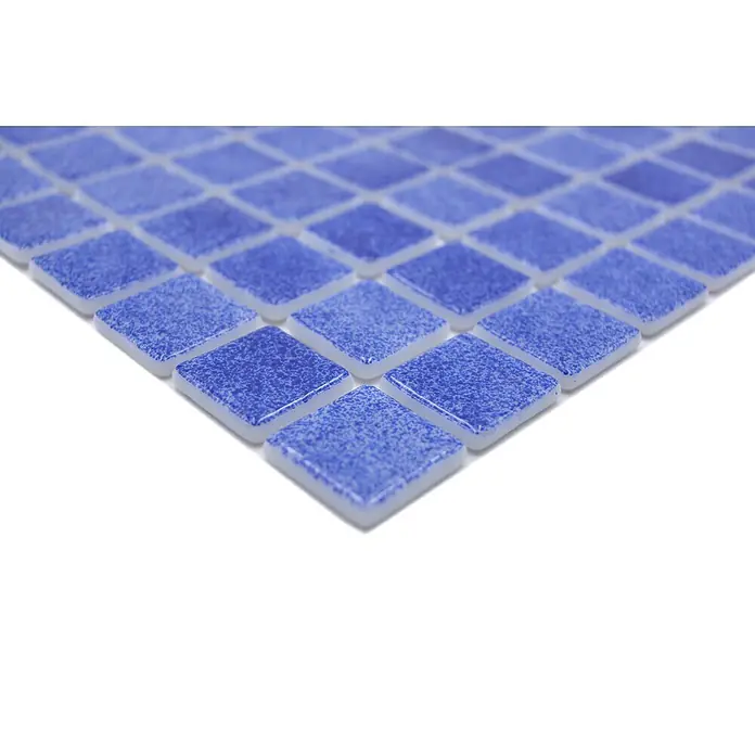 Mosaikfliese Eco Niebla VP508PUR - 31,6 x 31,6 cm, Navy-Blau, Glänzend - Detailaufnahme