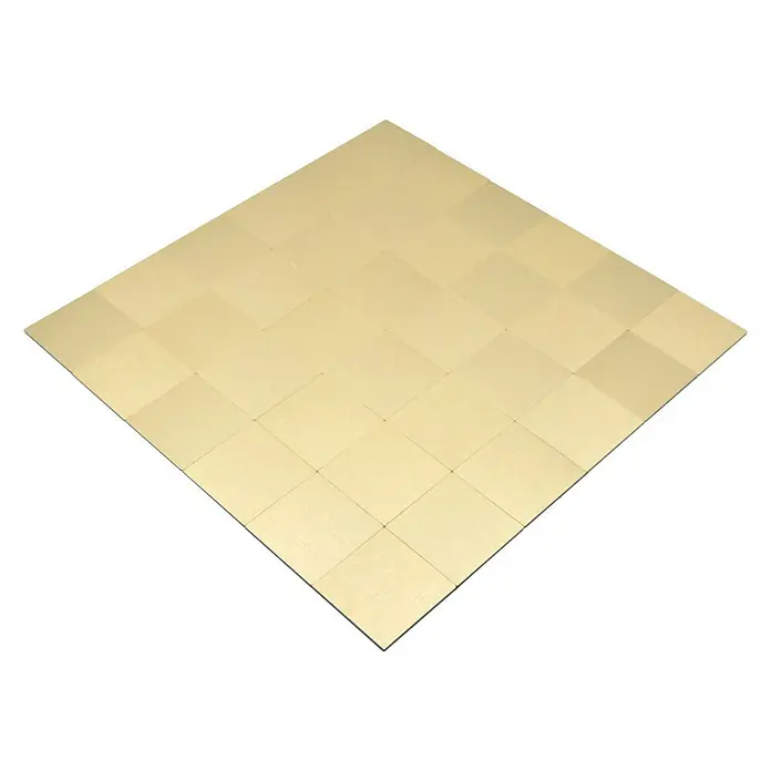 Selbstklebemosaik SAM 4GO99 - 30,5 x 30,5 cm, Aluminium, Gold - Diagonale Ansicht