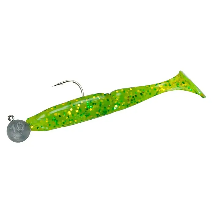 Westline Gummifisch-Set Ridge Fish - Grün, 100 g, Länge: 12,5 cm, 3 Stk. - Diagonale Ansicht