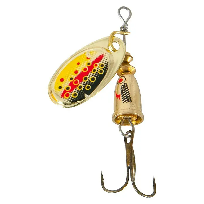 Westline Spinnerbait - Gold, Größe Haken: 3/0, Anti-Drall-Edelstahlachse, 7 g - Vorderansicht