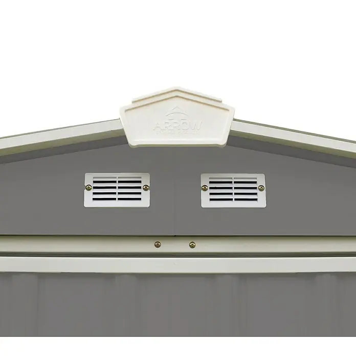 Spacemaker Gerätehaus Ezee 8x7 - 238 cm, 218 cm, Stahl, Grau, Creme - Detailaufnahme