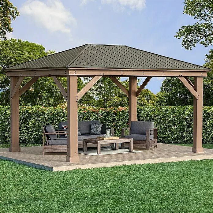 Westmann Pavillon Devon 12x16 - L x B: 490 x 371 cm, Grau - Stimmungsaufnahme
