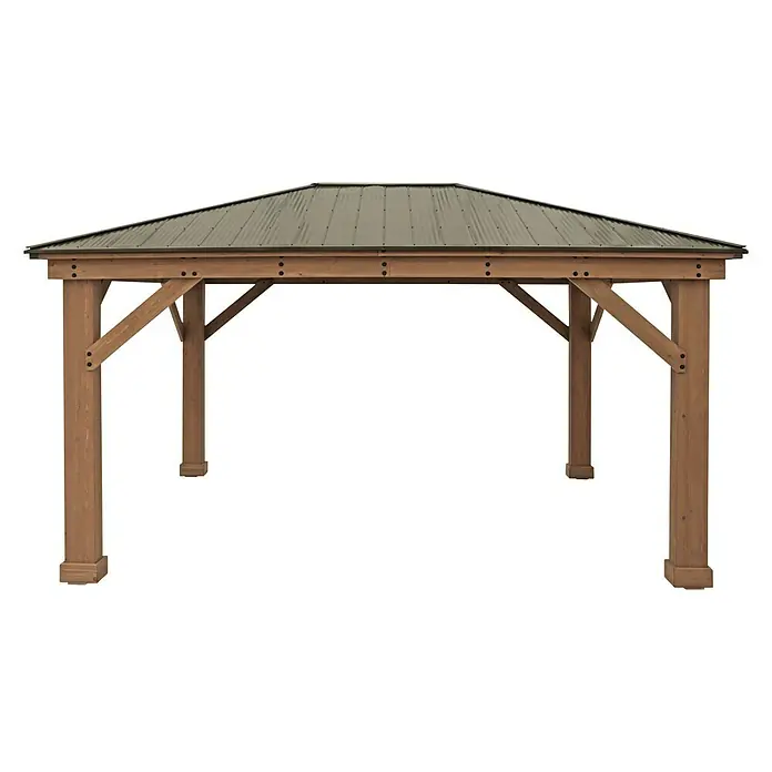 Westmann Pavillon Devon 12x16 - L x B: 490 x 371 cm, Grau - Vorderansicht