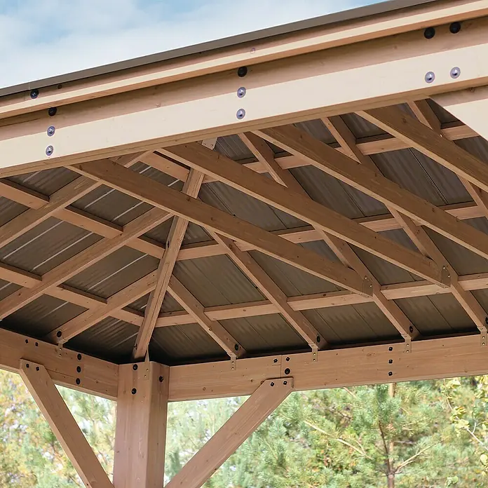 Westmann Pavillon Devon 12x16 - L x B: 490 x 371 cm, Grau - Detailaufnahme