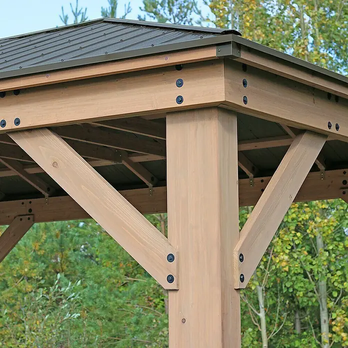 Westmann Pavillon Devon 12x16 - L x B: 490 x 371 cm, Grau - Detailaufnahme