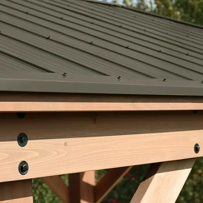 Westmann Pavillon Devon 12x16 - L x B: 490 x 371 cm, Grau - Detailaufnahme