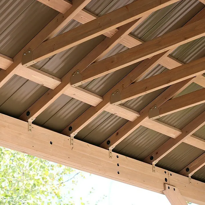 Westmann Pavillon Devon 12x16 - L x B: 490 x 371 cm, Grau - Detailaufnahme