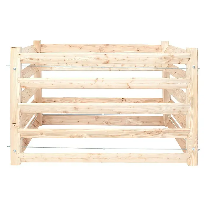 Westmann Komposter - L x B x H: 130 x 100 x 80 cm, 1.040 l, Holz - Vorderansicht