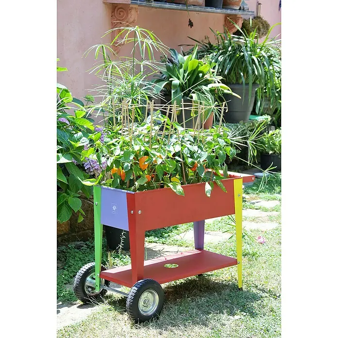Herstera_Garden Kräuterhochbeet Urban - Mehrfarbig, 85 x 50 x 65 cm, Stahl - Stimmungsaufnahme