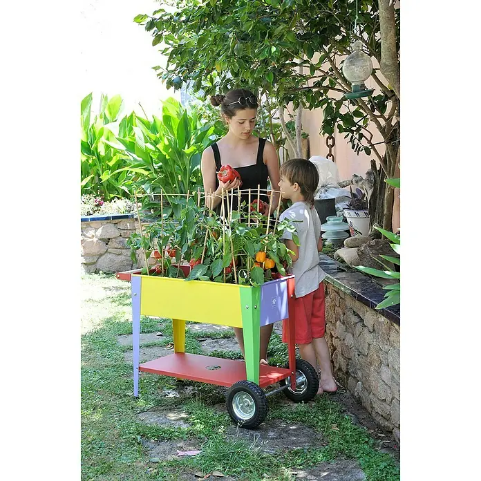 Herstera_Garden Kräuterhochbeet Urban - Mehrfarbig, 85 x 50 x 65 cm, Stahl - Anwendungsbeispiel