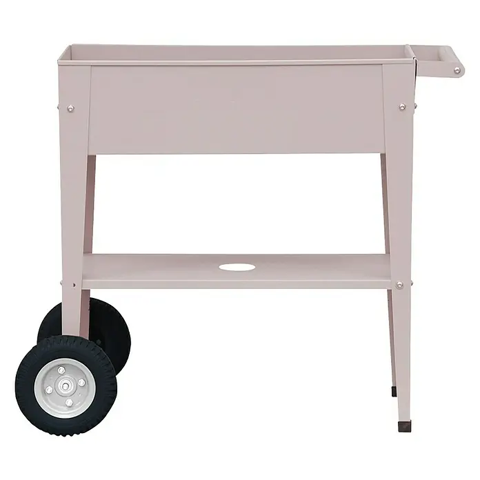Herstera_Garden Kräuterhochbeet Liso - Taupe, 85 x 50 x 80 cm, Stahl - Rechte Seitenansicht