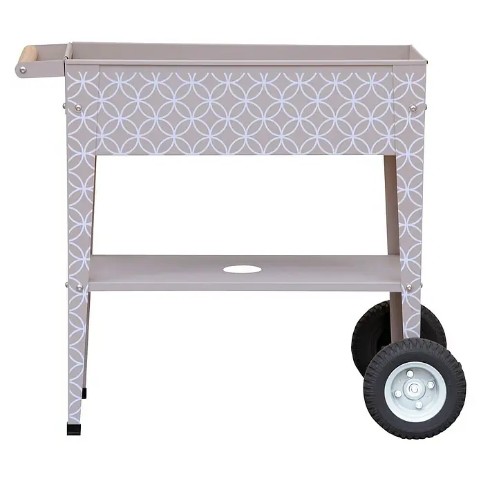 Herstera_Garden Kräuterhochbeet Barcelona - L x B x H: 85 x 50 x 80 cm, Taupe - Linke Seitenansicht