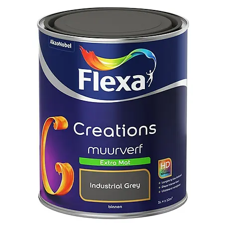 Flexa Creations Muurverf Extra Mat Industrial Grey