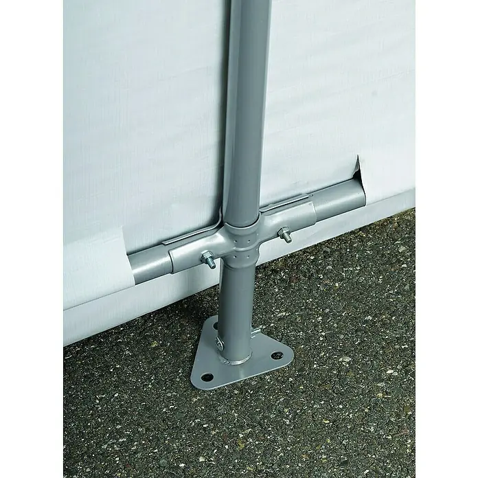 ShelterLogic Gerätehaus - Außenbreite inkl. Dachüberstand: 246 cm, Außentiefe inkl. Dachüberstand: 244 cm, Grau - Detailaufnahme