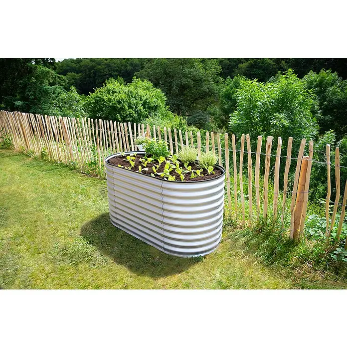 Westmann Hochbeet - 160 x 80 x 82 cm, Stahl, Silber - Stimmungsaufnahme