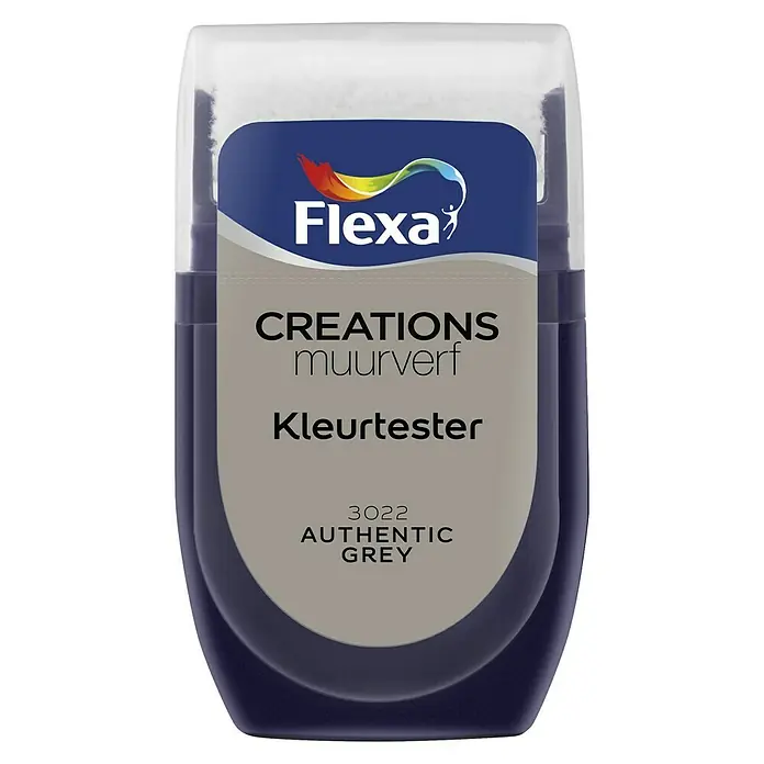 Flexa Creations Kleurtester - Authentic Grey, 30 ml - Vooraanzicht