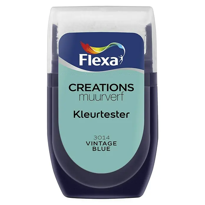 Flexa Creations Kleurtester - Vintage Blue, 30 ml - Vooraanzicht